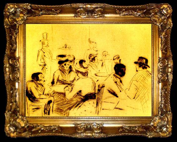 framed  Edvard Munch cafe bauer, ta009-2